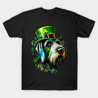 German Wirehaired Pointer Celebrates St. Patrick's Day T-Shirt